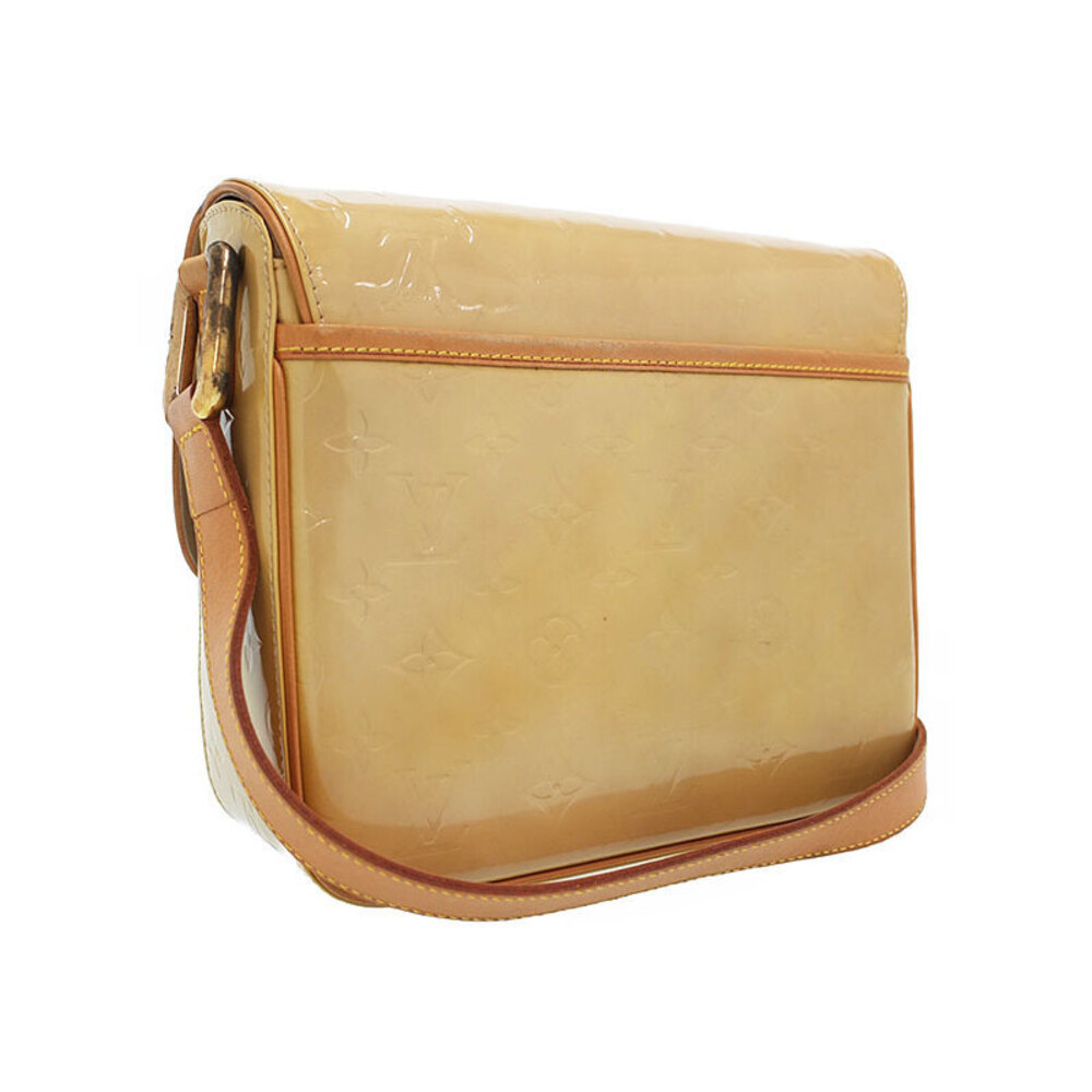 Louis Vuitton Monogram Christie Bag Shoulder Beige Vernis Tan